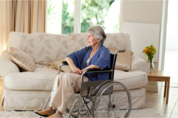 Elder in wheelchair